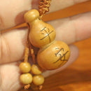 1 Pcs Gourd Craft Keychain Mahogany Chinese Traditional Fortune Keyring Decor3C