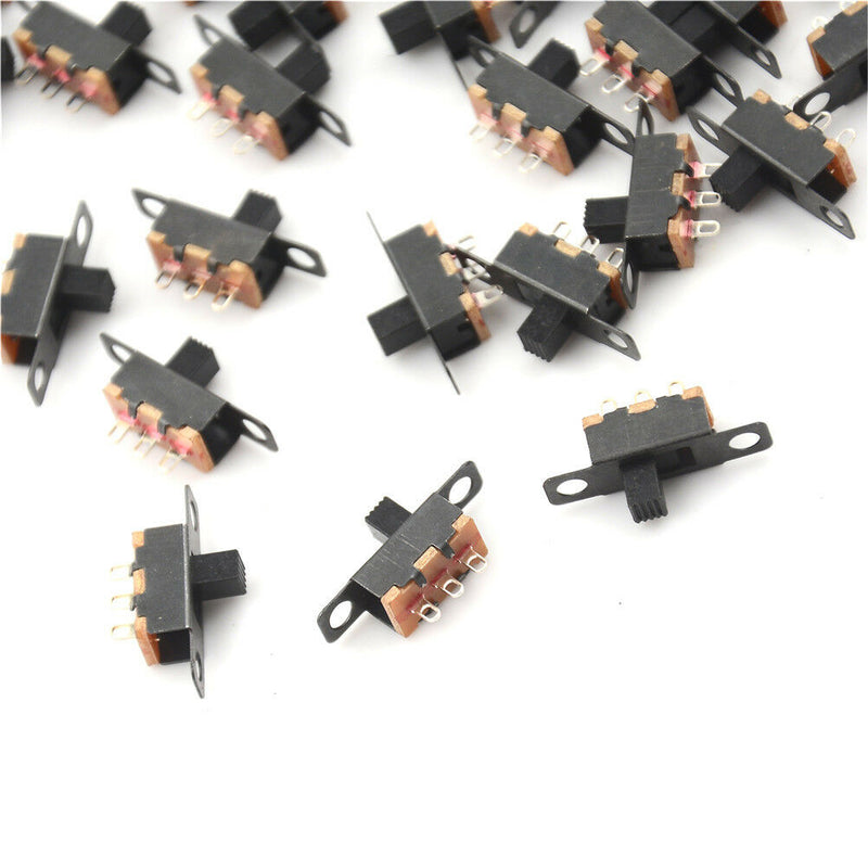 100x 3 Pin 2 Position Mini Size SPDT Slide Switches On Off PCB 5V 0.3A Switch Bj