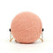 Small Round Messenger Bags Women Plush Shoulder Chain Handbags (Orange)