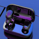 L21 Wireless Bluetooth 5.0 Headset 9D Stereo Headphone w/ Charging Box Black