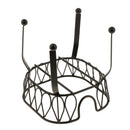 Glass Jar Drink Dispenser Metal Stand Basket Party Tea Wines Holder Black S