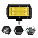 5'' Inch 72W LED Work Light Bar Flood Driving Fog Lamp Truck Boat Offroad Yell.