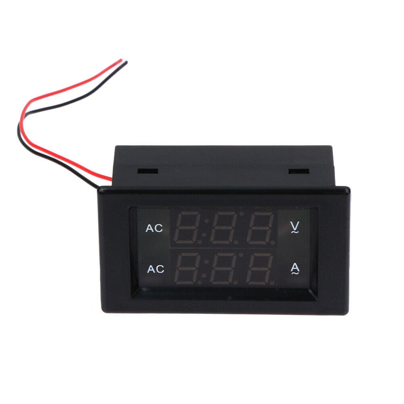 AC Digital Ammeter Voltmeter LCD Panel Amp Volt Meter 100A 300V Black