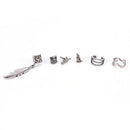 6 Pcs Earrings Set Women Fashion Bohemian Retro Owl Feather Buddha Leaf Jewelrlj