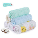 6pcs/Set Soft Cartoon Baby Children Absorbent Cotton Feeding Saliva Towel A