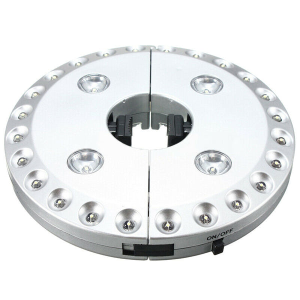 Cordless 28 LED Bulb Patio Umbrella Pole Light Camp Light Lawn Garden Outdo