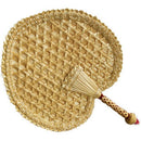 Pure Hand-Woven Wheat Straw Fan Old Man Summer Natural Hand Fan Environment