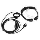 Throat Mic Microphone Covert Acoustic Tube Earpiece Headset for Midland 2Pin