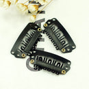 50X28mm Black U Shape Snap Metal Clips For Hair Extensions Weft Clip-on Wig 3C