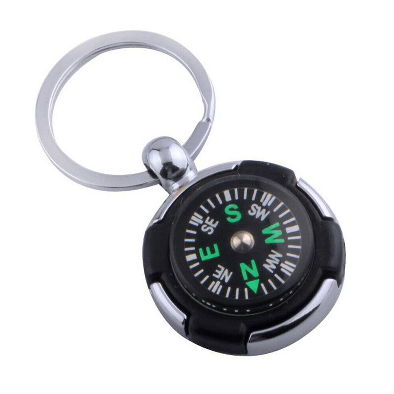 Acrylic Snap Compass Keychain Car Key Ring key Chain Survival Hiking Camp Tool