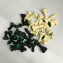 Tournament Chess Pieces Set Weighted Plastic Pieces with King Black&White