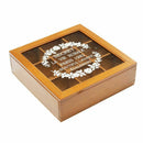 9 Section Wooden Chic Tea Box Compartments Container Bag Chest Storage Spic