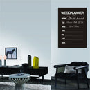 Week Planner Calendar Memo Blackboard Wall Stickers Removable Decor LabelOZ