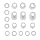 1 Set / 18pcs DIY Assorted Ring Shapes Sugar Craft Silicone Moulds Cake Decor