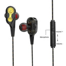 Wired earphone Super Bass Noise Isolation HIFI 3.5mm dual drive stereo In-E