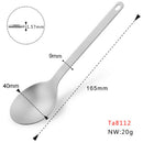 Titanium Spoon Outdoor Picnic And Household Dual-Use Tableware Ultralight B