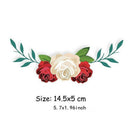Set of 10 Flower Iron On Heat Transfers Patches for Clothing DIY Stripe Applique