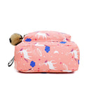 Cute Pony Print Backpack Women Casual Rucksack Girls School Bag (Pink)