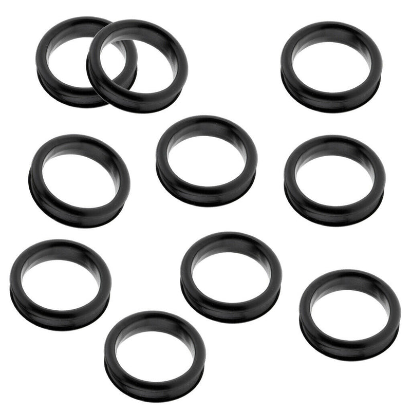 10Pcs Finger Ring Grips Inserts for Barber Hairdressing Shear Scissors Balck
