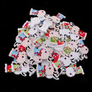 50Pcs Lovly Cartoon Ribbit Wood Buttons for Kid's Game DIY Sewing Gift Craft