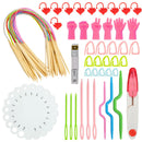 1 set 60cm Colorful Bamboo Circular Knitting Needles Round Knitting Needle Kit