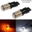 2Pcs 3157 4157NA LED Switchback DUAL White Amber Signal Parking LED BulbsFT