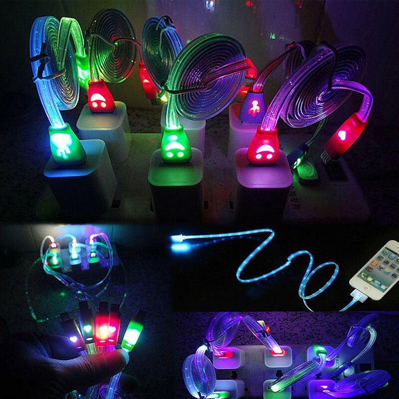 Luminous Micro USB Fast Data Sync Charger Charging Cable Cord For Android  -AU