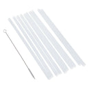 50-Pack Clear Reusable Hard Plastic Straws with Cleaning Brush for Party