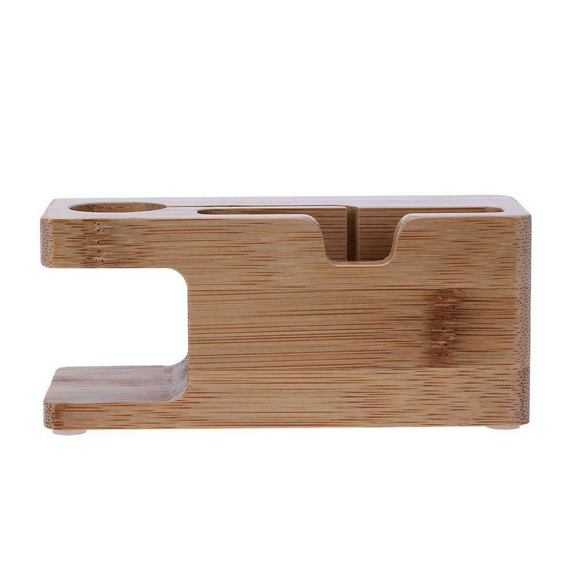 Wooden Mobile Phone Charger Holder Smart Watch Desktop Charging Stand Base Gi