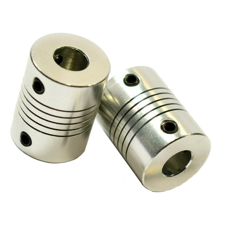 2 Pack Aluminum Alloy Flexible Shaft Couplings Shockproof Couplers 5mm To 8mm