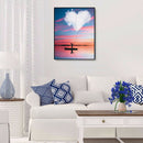 5D DIY Full Round Drill Diamond Painting Lake Love Cross Stitch Embroidery