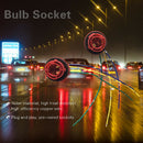 2pcs BAY15D 1157 Bulb Socket Lamp Holder with Wires for LED Car Brake Light A