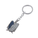 Anime Attack On Titan Keyring Key Chain Scouting Legion Badge Blue