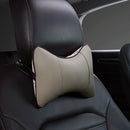 2pcs PU Leather Car Neck Pillow All Season Auto Neck Rest Universal (Grey)