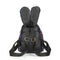 3pcs/set Shining Sequin School Backpack Women Rabbit Ear Purse Bags (Blue)