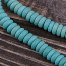 Wholesale Rondelle Blue Turquoise Stone Spacer Beads DIY Jewelry Making 15"