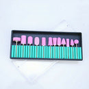 12x/Set Nail Art Manicure Tool Ceramic Drill Bits Burs Polishing Grinding  TVM