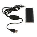 USB Cable DC Coupler External Dummy Battery for NP-F550 NP-F990 for Photography