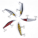 5pcs Fishing Bass Lures Diving Crankbait Minnow Bait Crank Baits Hook Tack_