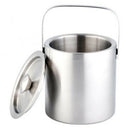 Large 1.3L Insulated Double Walled Stainless Steel Ice Bucket With Lid O1S4