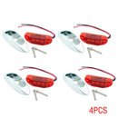4Pcs 3LED Truck Trailer Side Marker Indicators Light Clearance Lamp Red 12V-24V