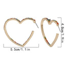 Fashion Crystal Rhinestone Heart Earrings Drop Dangle Earrings Women Jewelr Cy