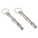2 PCS SET  Pet Dog Training Whistle Dog Supplies SilverJ Cy