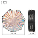 2 Pack of  8'' Hand Held Tambourine Drum Bell Metal Jingles Percussion Musical