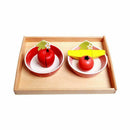 Small Montessori Rectangle Tray Cubes Beads Toys Holder With Handle E6Z8