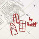DIY Windows Shaped Cutting Die Carbon Steel Stencil Dies Cutting K7W6 Z2F4