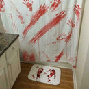Blood Bath Mat Footprints Rugs Towel Bath Floor Mat Horror Halloween Bloody D0E0