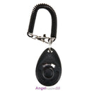 1pc Pet Trainer Pet Dog Training Adjustable Sound Key Chain Clicker(Black)