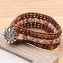 Hand-Woven Bracelet Natural Stone Multi-Layer Beaded Bracelet Jewelry