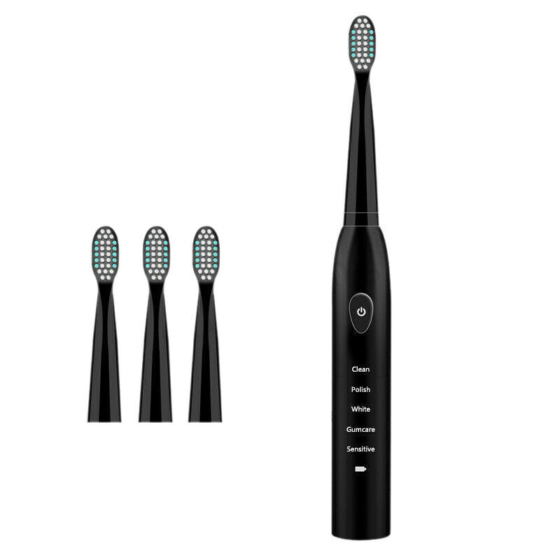 5 Mode Sonic Rechargeable Electric Toothbrush 4x Brush Heads Waterproof Ipx F4D4